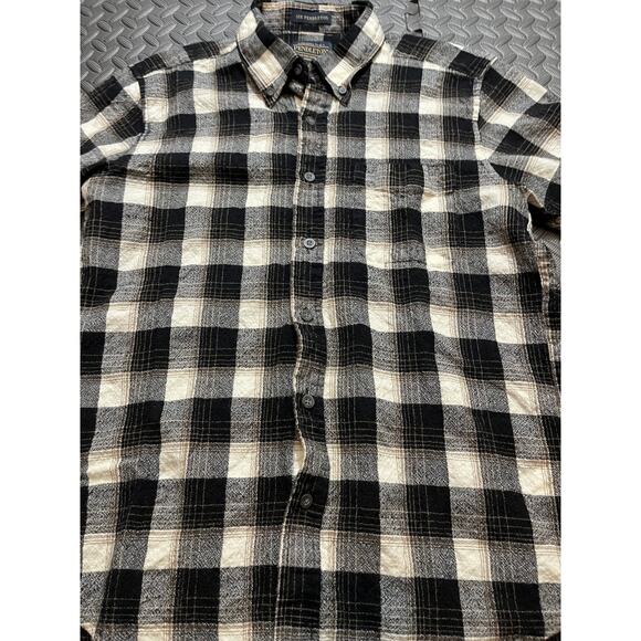 Pendleton Mens 100% Virgin Wool Black White Short Sleeve Button Up Western‎ Med - Picture 2 of 10